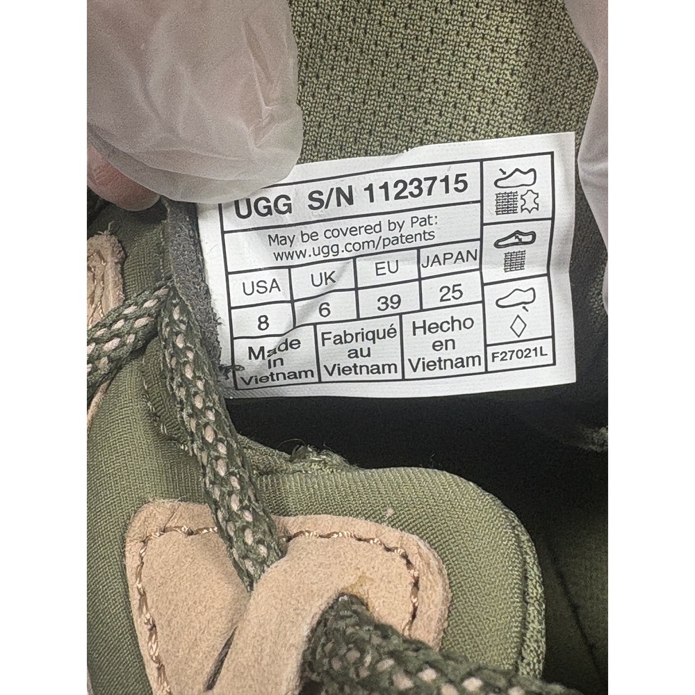 Ugg LA Cloud Lace Sneaker 8 Burnt Olive Green Chunky Sole Platform - Picture 3 of 10